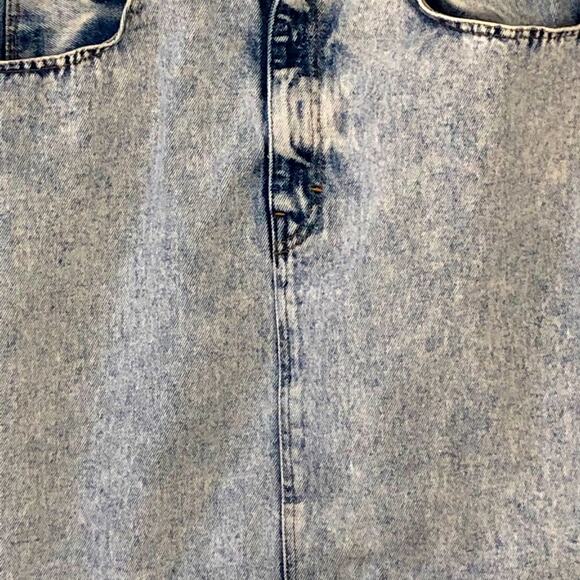 Palmetto's Vintage 1980s Acid Wash High Rise Denim Mini Skirt size 9 - Picture 7 of 13